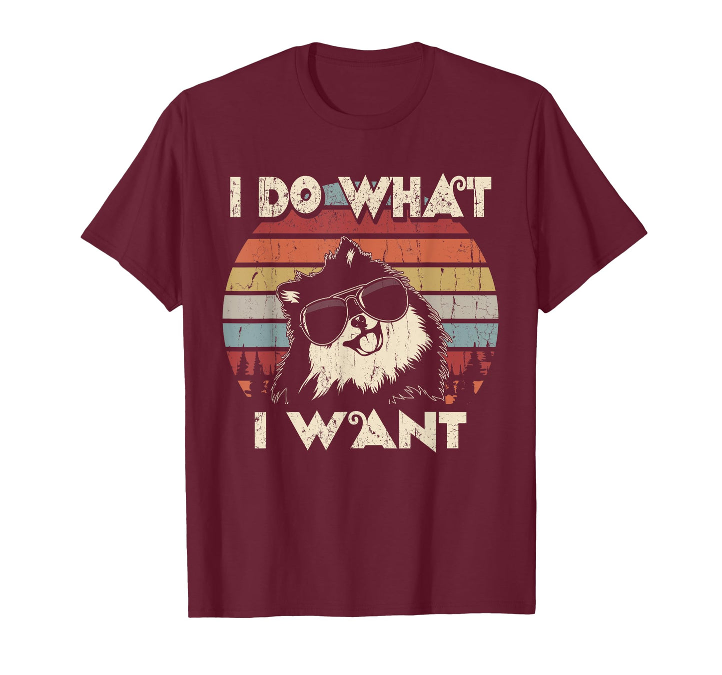 I do what I want funny Pomeranian Vintage Retro T-Shirt