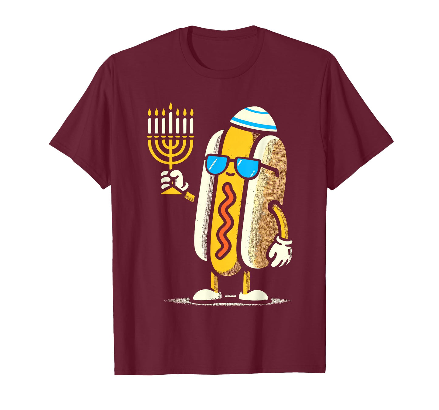 Jewish Hotdog Funny Hanukkah Pajamas Chanukah PJs T-Shirt
