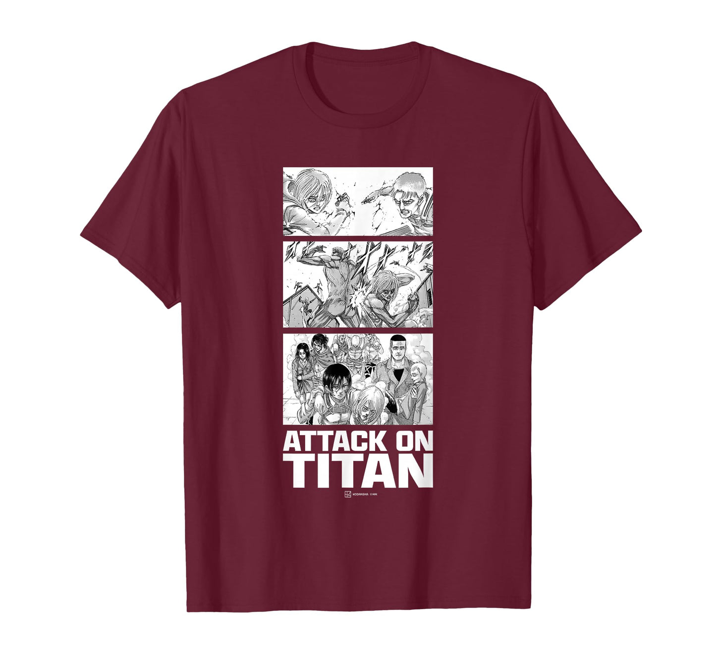 Attack on Titan Annie Leonhart VS Reiner Braun Stack Manga T-Shirt
