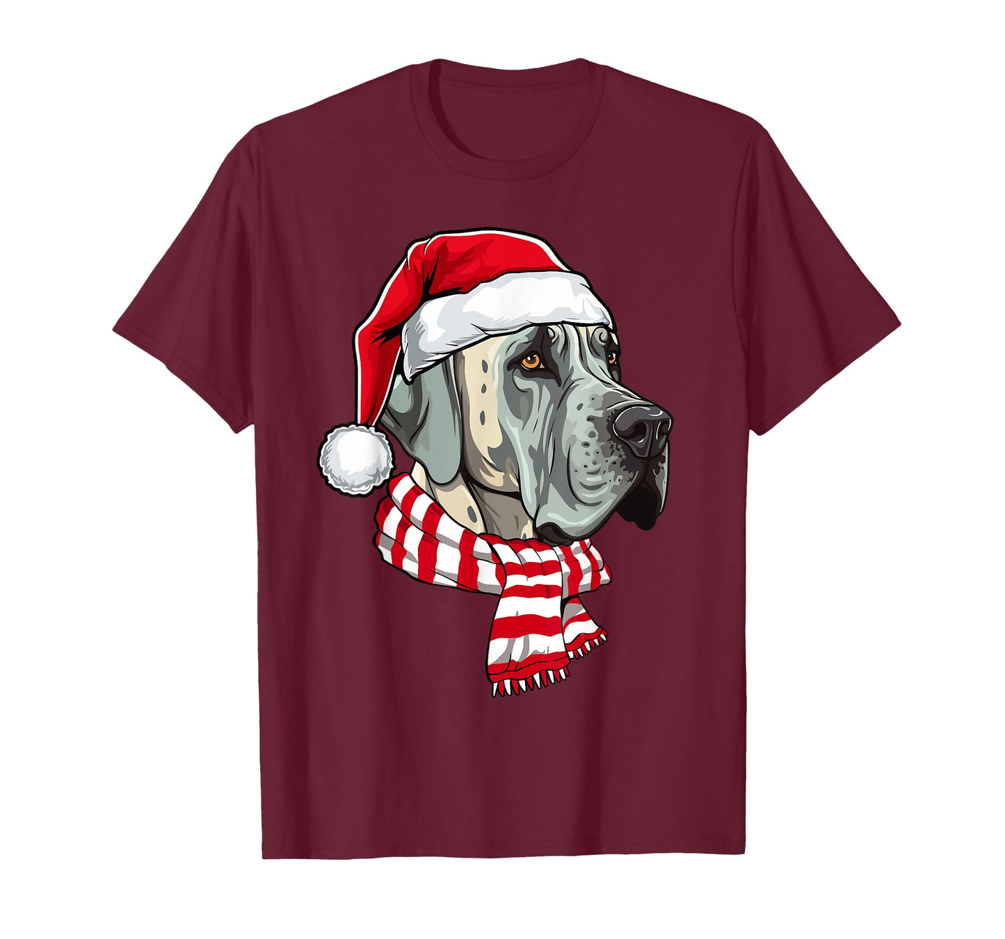 Santa Great Dane Christmas Dog Lover Men Women Kids T-Shirt