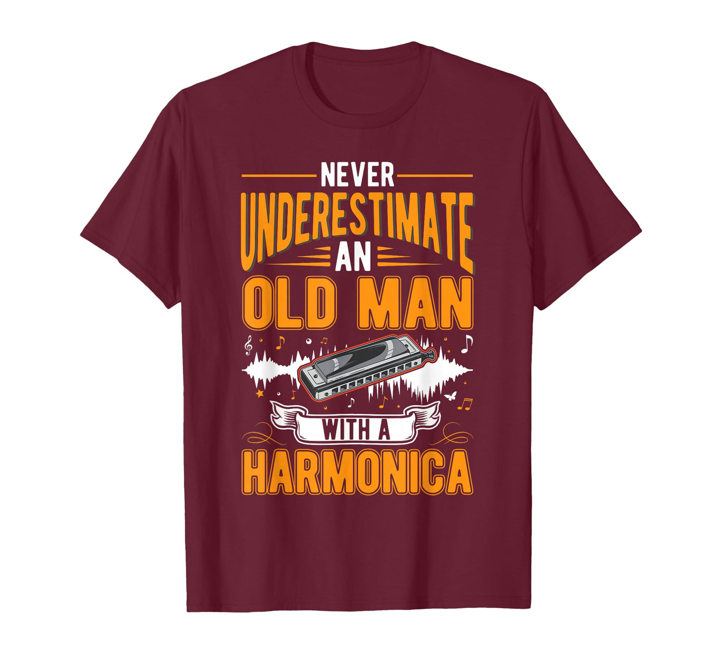 Harmonica Old Man T-Shirt