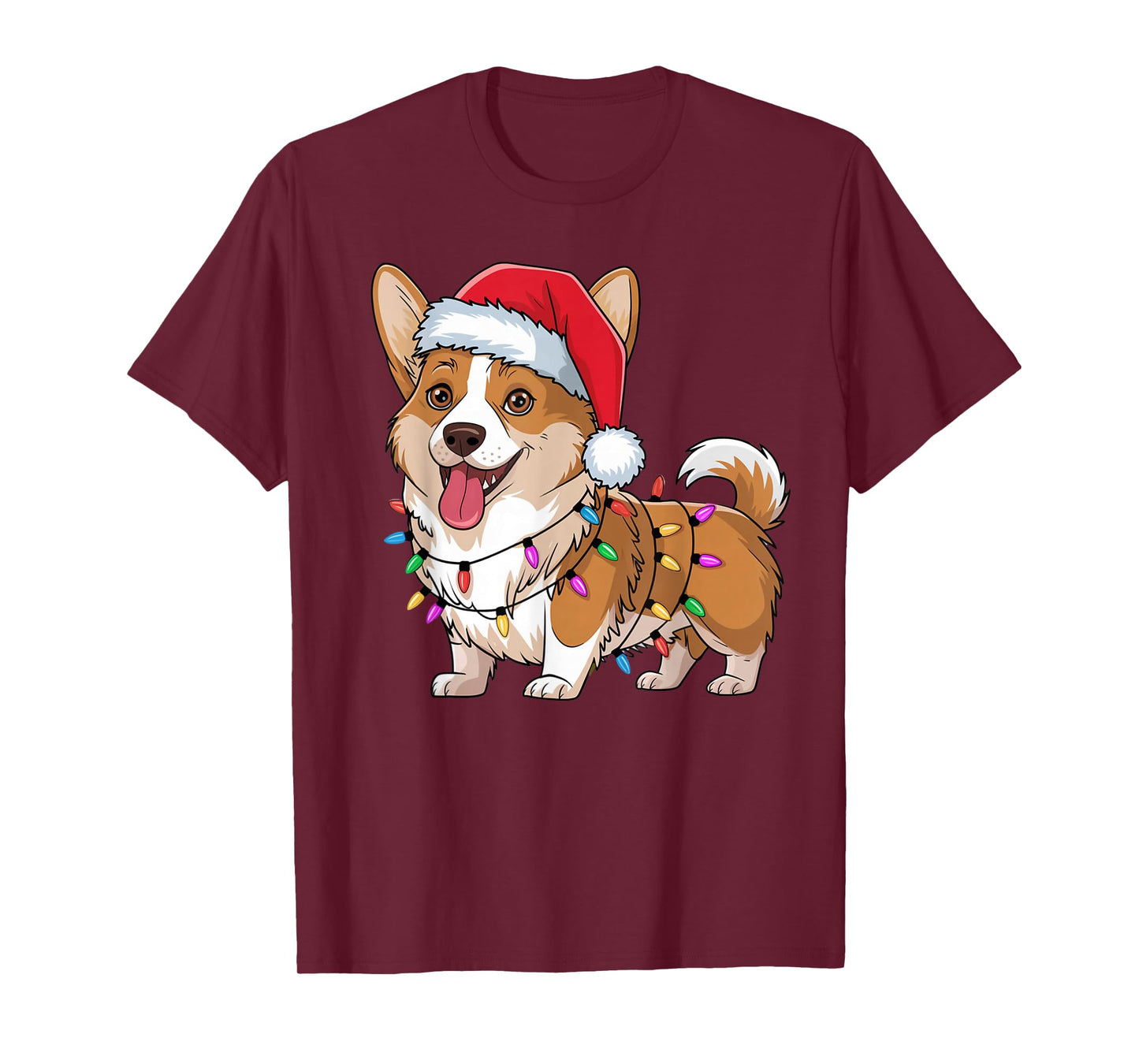 Cardigan Welsh Corgi Christmas Lights Xmas Dogs Gifts Women T-Shirt