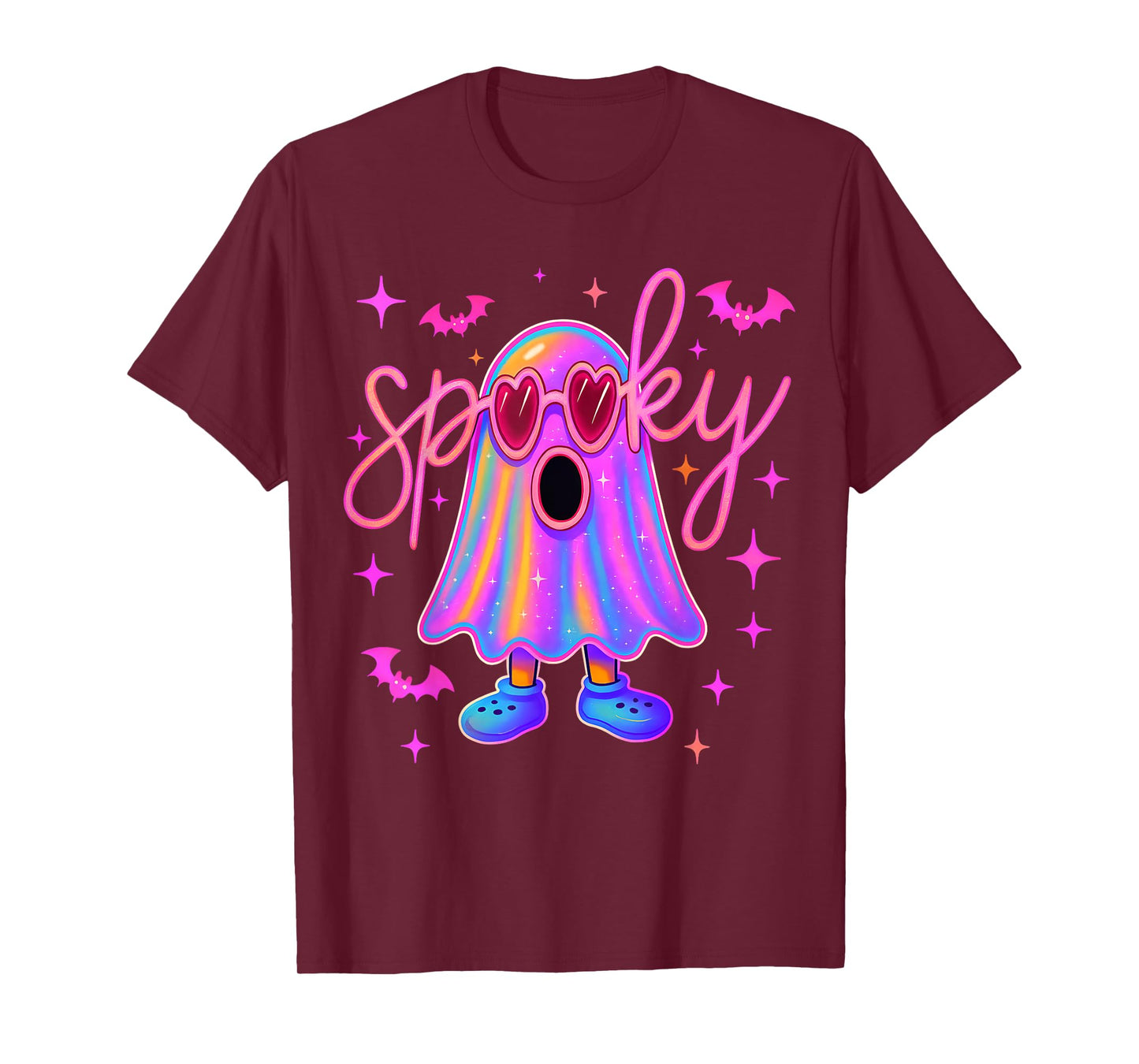 HUGvyn Halloween: Cute Spooky Booing Ghost Girl Sunglasses T-Shirt