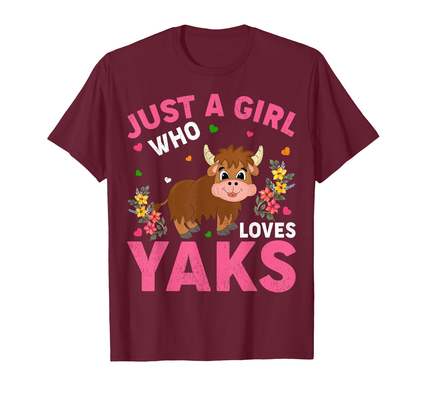 Yak Animal Lover Just A Girl Who Loves Yaks T-Shirt
