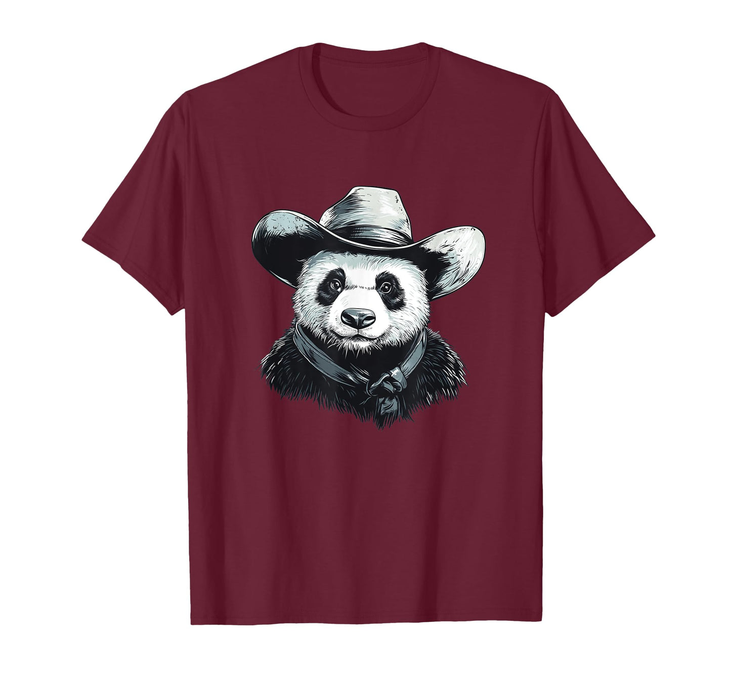 Nice Panda with Bandana and Cowboy Hat Costume T-Shirt