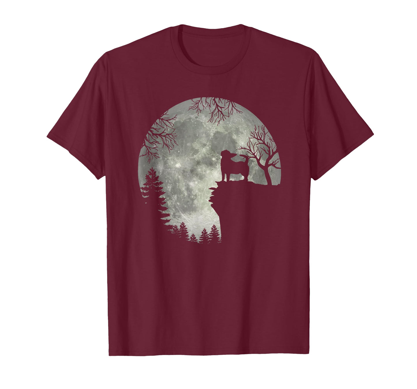 Chihuahua dog And Moon Halloween Men Women Kids T-Shirt