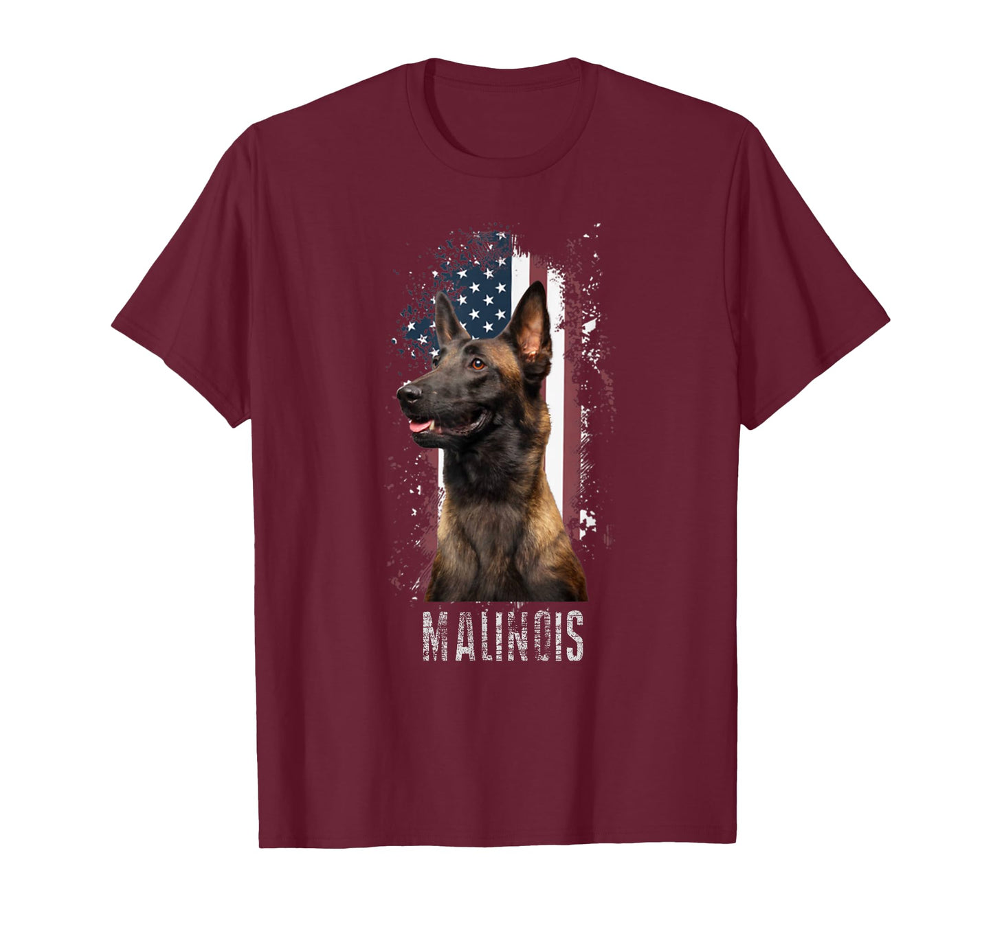 Belgian Malinois T-shirts Belgian Malinois American Flag Funny T-Shirt Dog Gift Unisex-Adults T-Shirt Black Small