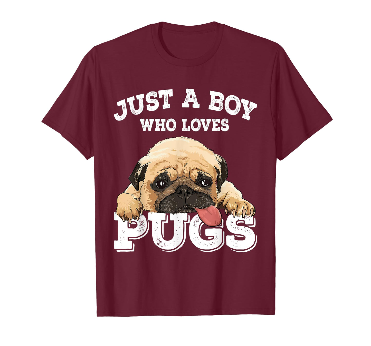 Just a Boy who Loves Pugs Funny Pug Lover Gift for Boys T-Shirt