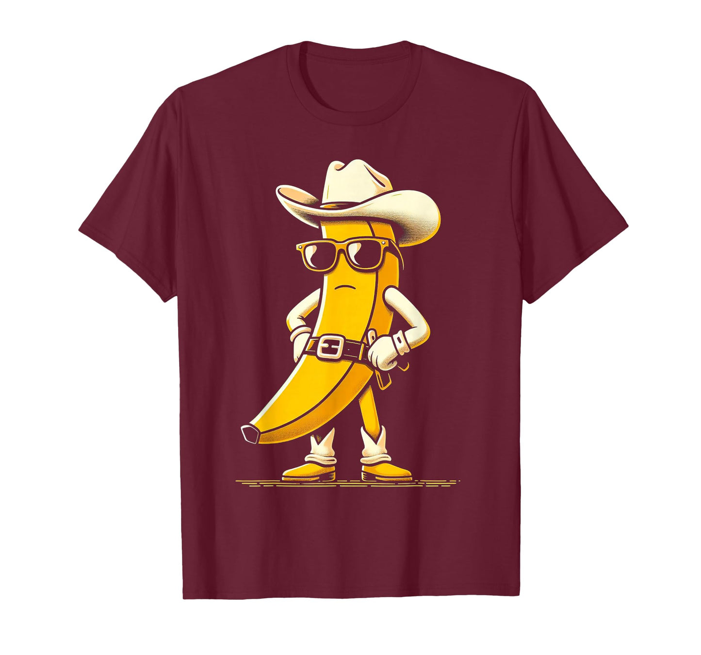 Banana Cowboy Cowgirl Country Western Novelty Funny Banana T-Shirt
