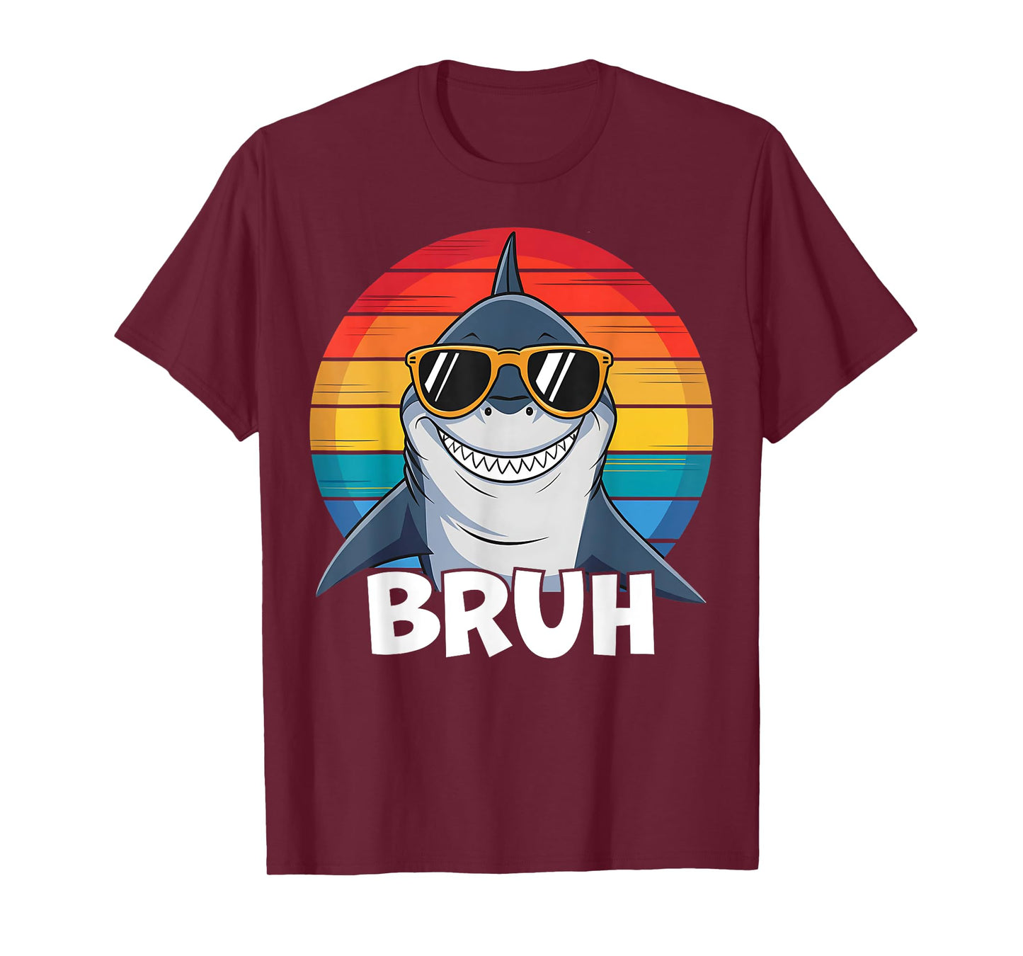 Funny Boys Shark Graphic Toddler Kids Shark Face Open Mouth T-Shirt