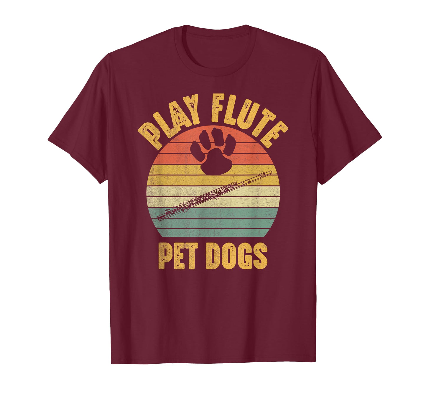 Pet Dogs Play Flute Funny Dog Lover and Flute Player Flutist T-Shirt