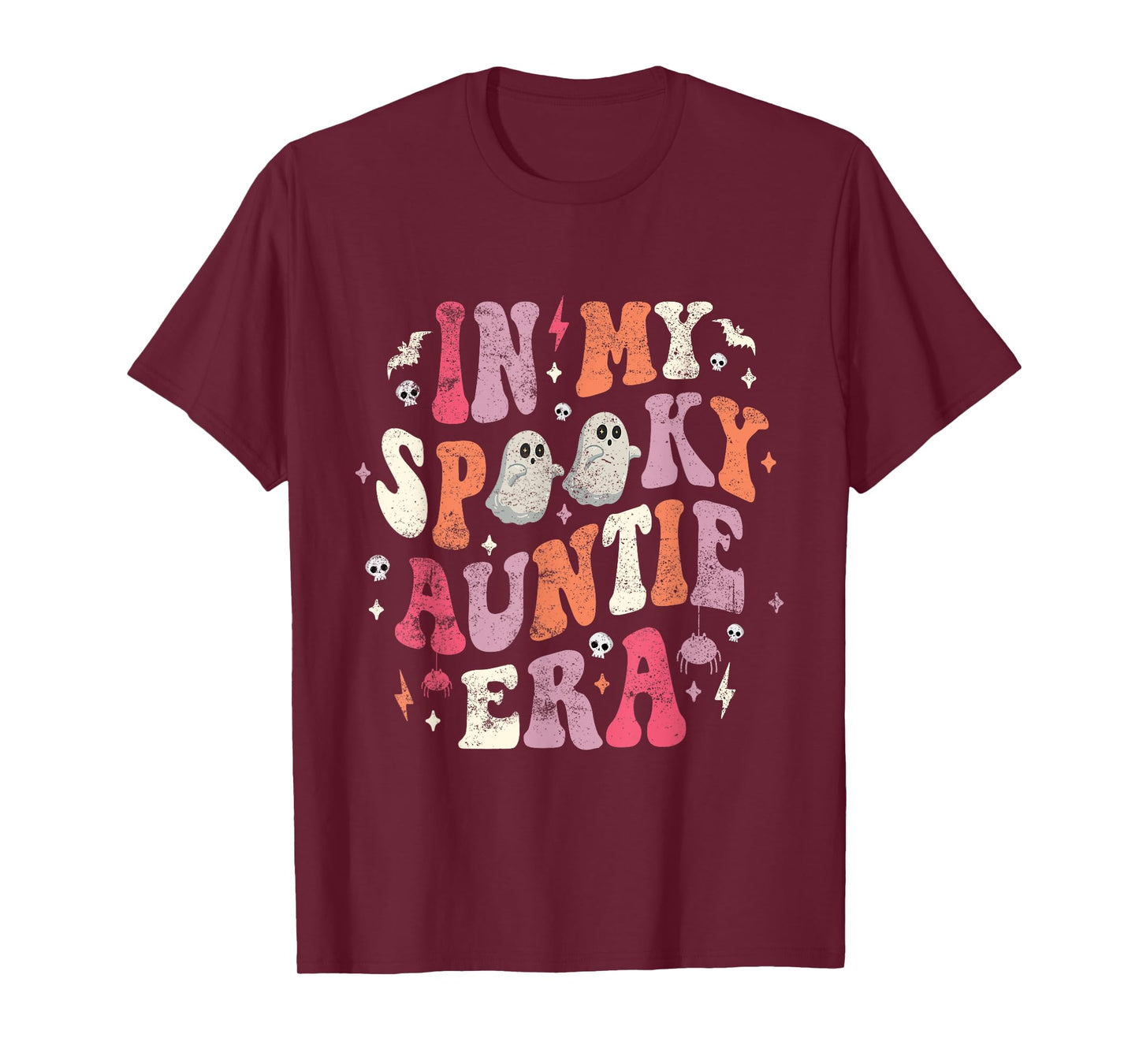 In My Spooky Auntie Era Funny Ghost Auntie Halloween T-Shirt