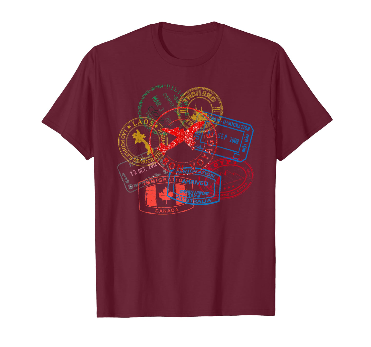 Bon Voyage Travel Stamp T-Shirt T-Shirt