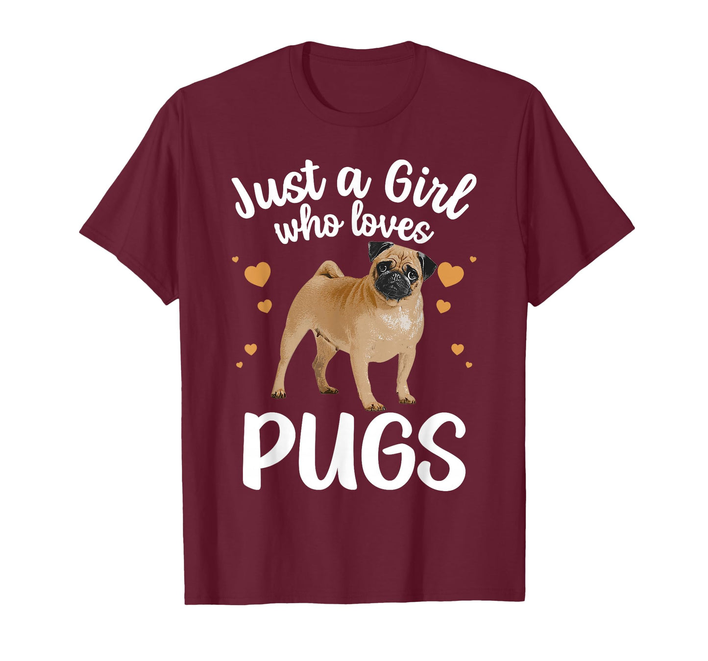 Cool Pug Art for Girls Women Kids Pug Dog Animal Puppy Lover T-Shirt