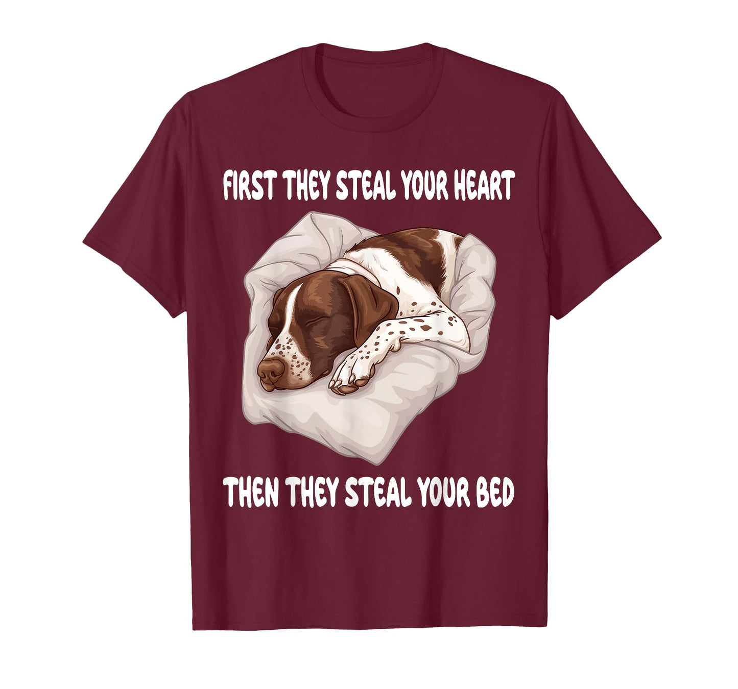 German Shorthaired Pointer Sleeping Pajamas Nightgown T-Shirt