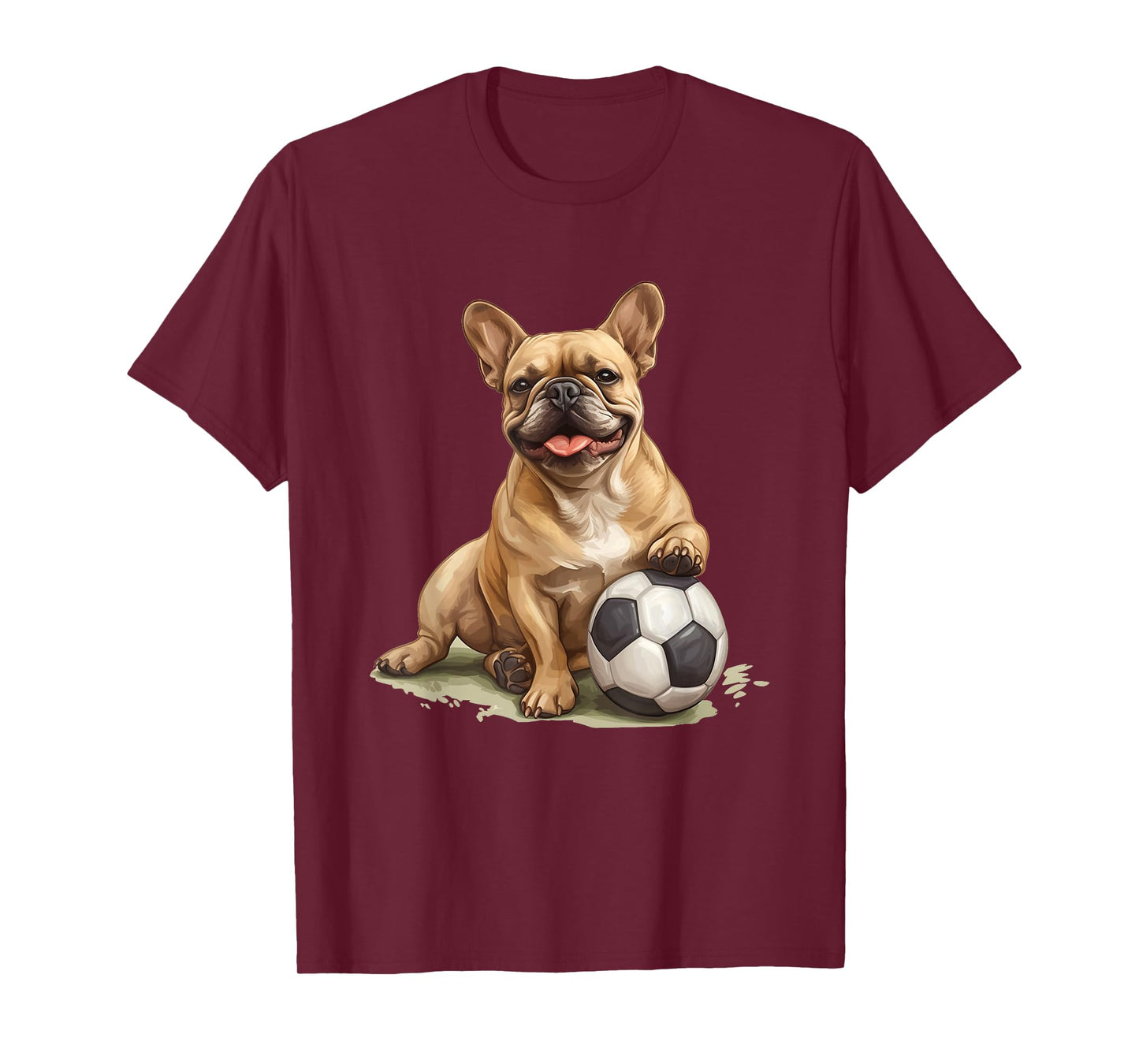 Adorable French Bulldog Soccer Ball Sports Team Animal T-Shirt