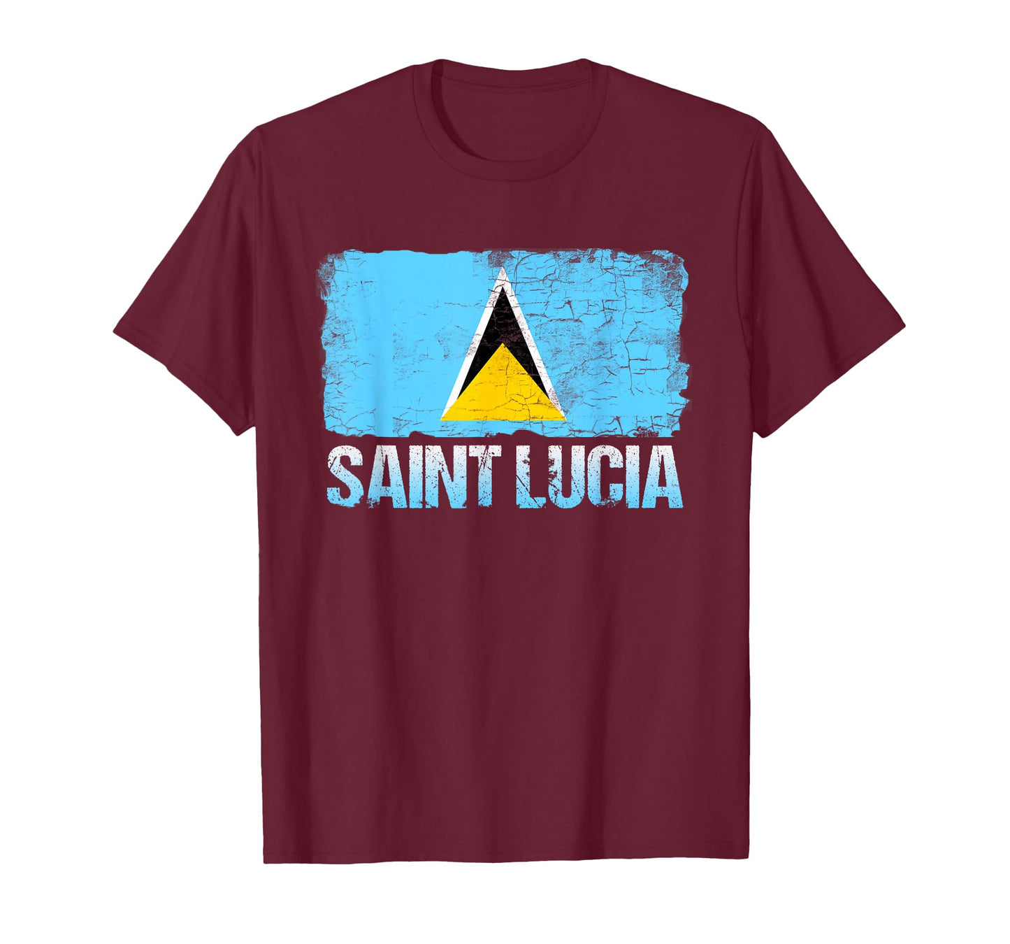 Saint Lucia Flag T-Shirt-Saint Lucian Flag Gift T-Shirt