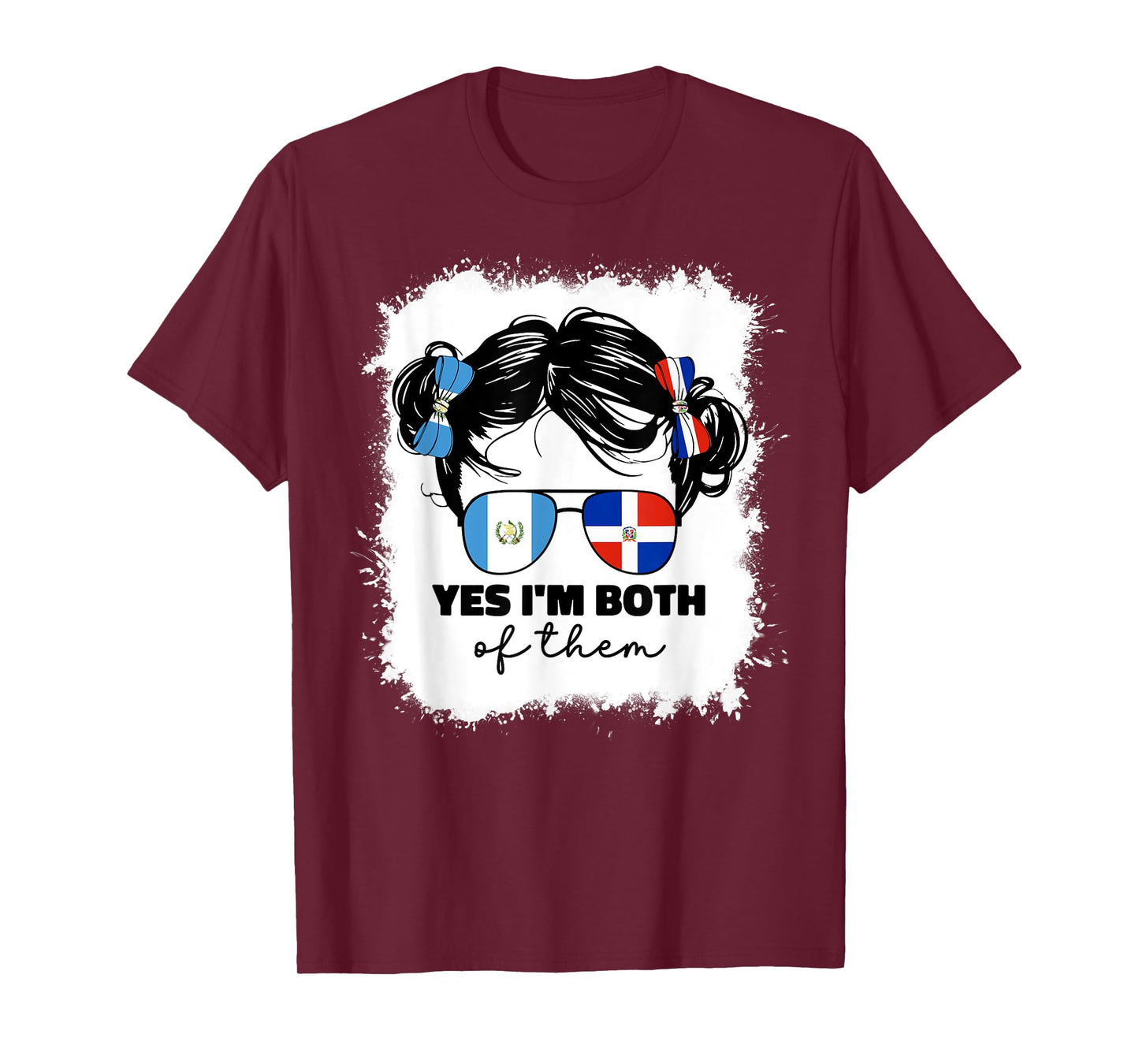 Half Dominican And Guatemalan Guatemala Flag Kids Girls Mix T-Shirt