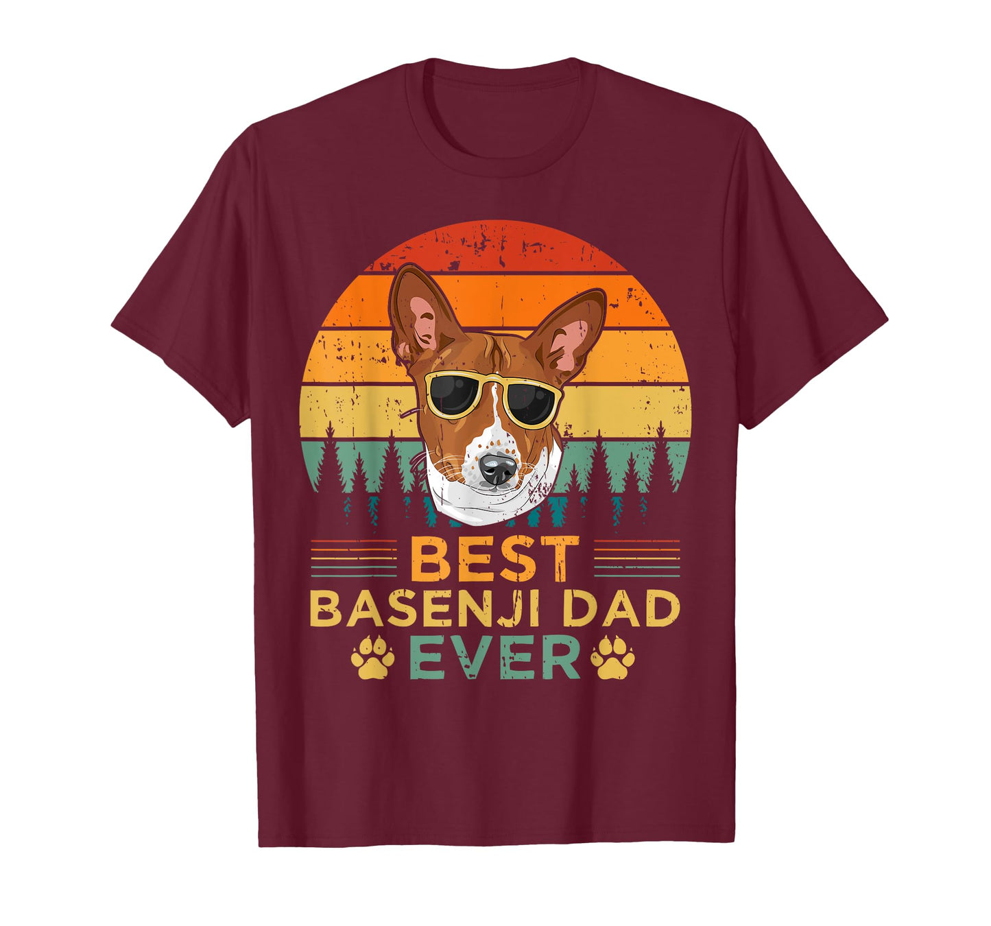 Retro Style Best Basenji Dad Ever Father's Day T-Shirt