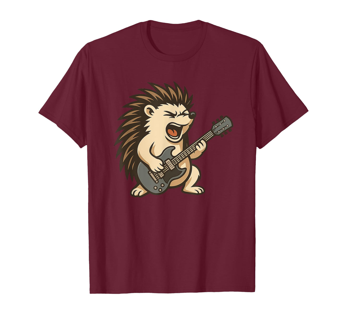 Cool Hedgehog with Electric Guitar Costume for Boys and Girl T-Shirt