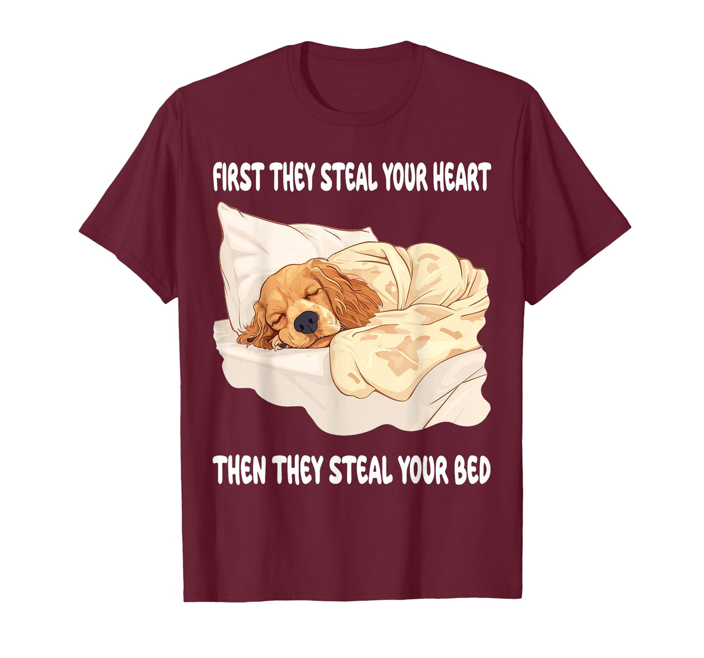 Cocker Spaniel Sleeping Pajamas Nightgown T-Shirt