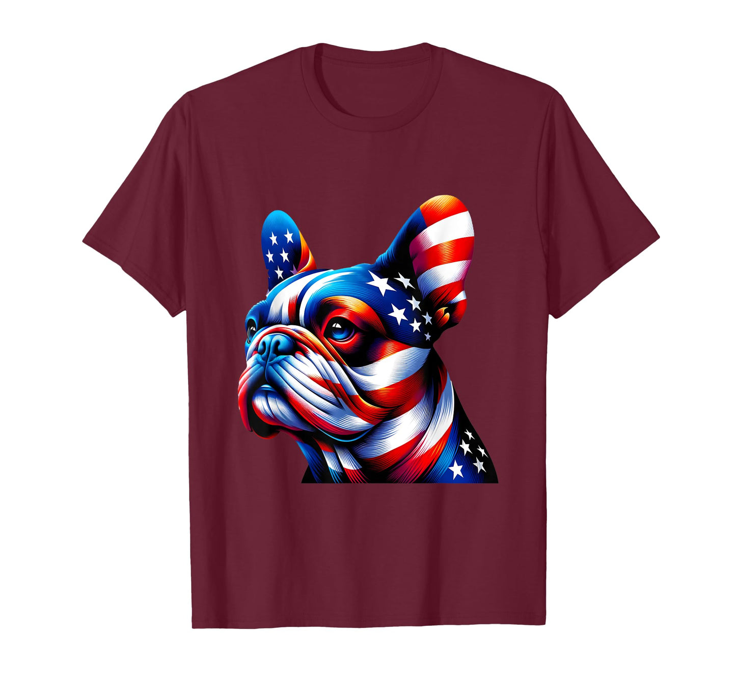 4th of July French Bulldog Lover Patriotic USA American Flag T-Shirt