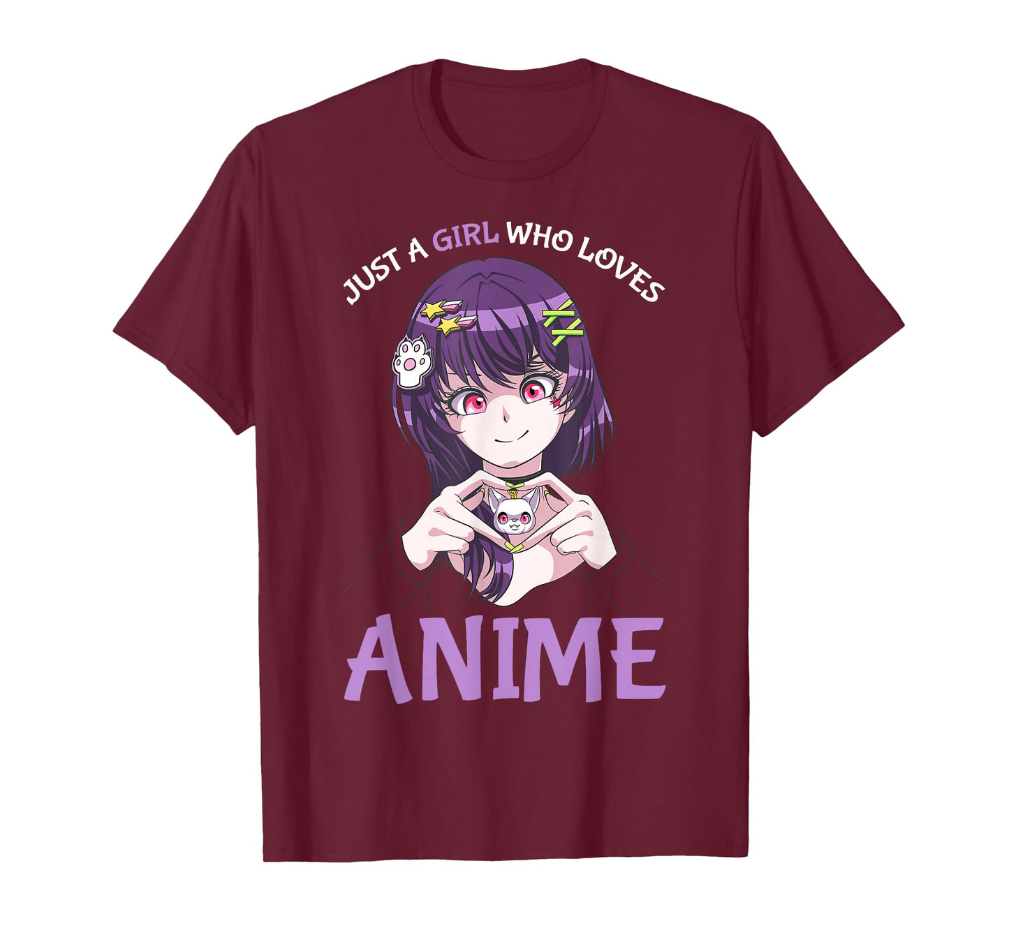 Just A Girl Who Loves Anime Teenage Girls Merch Stuff T-Shirt
