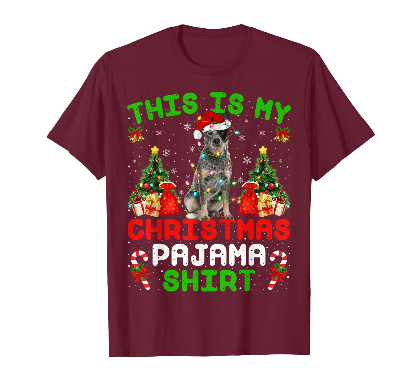 This Is My Christmas Pajama Shirt Blue Heeler Dog Christmas T-Shirt