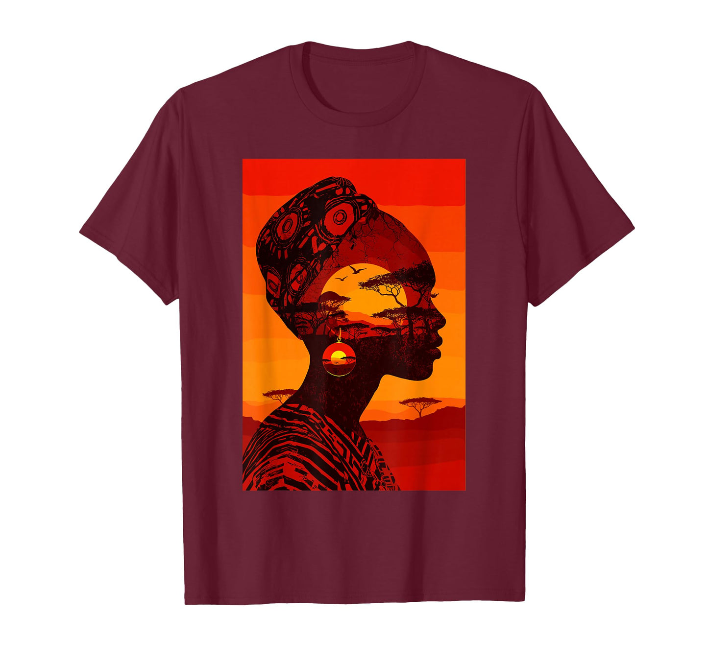 Africa Sunset Silhouette African Safari Tradition Savanna T-Shirt