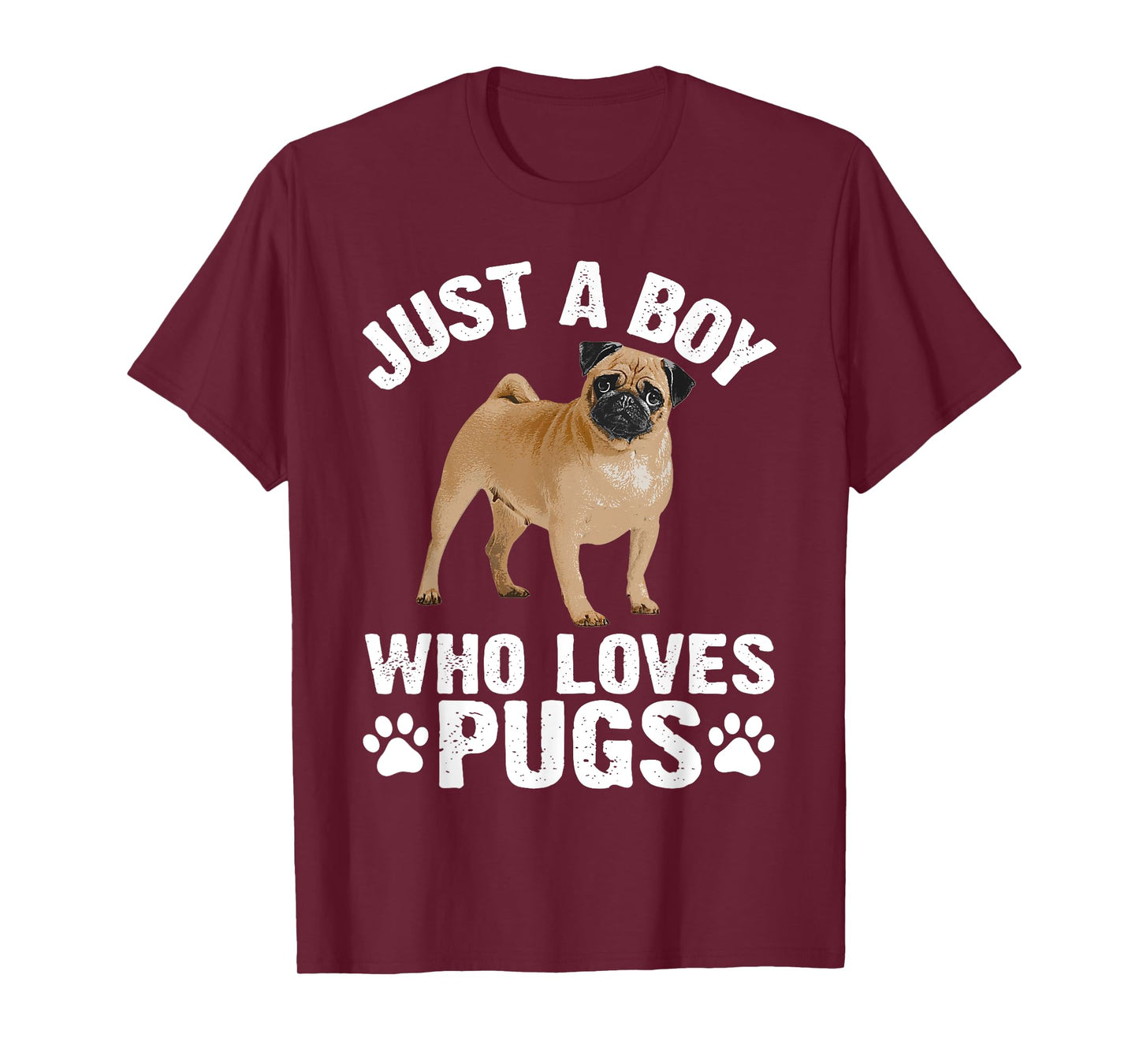 Funny Pug Design For Men Boys Pet Dog Breed Puppy Pug Lovers T-Shirt