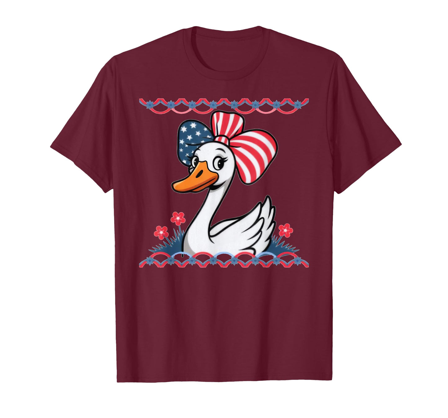Patriotic Coquette Duck Funny 4th Of-July Animal Aesthetic T-Shirt