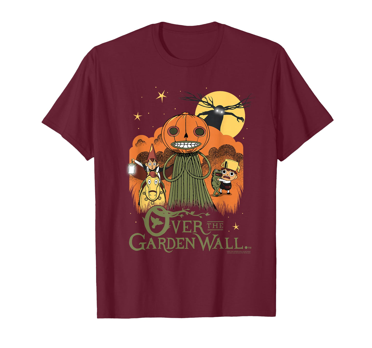 Over The Garden Wall Vintage Halloween Illustration Cartoon T-Shirt