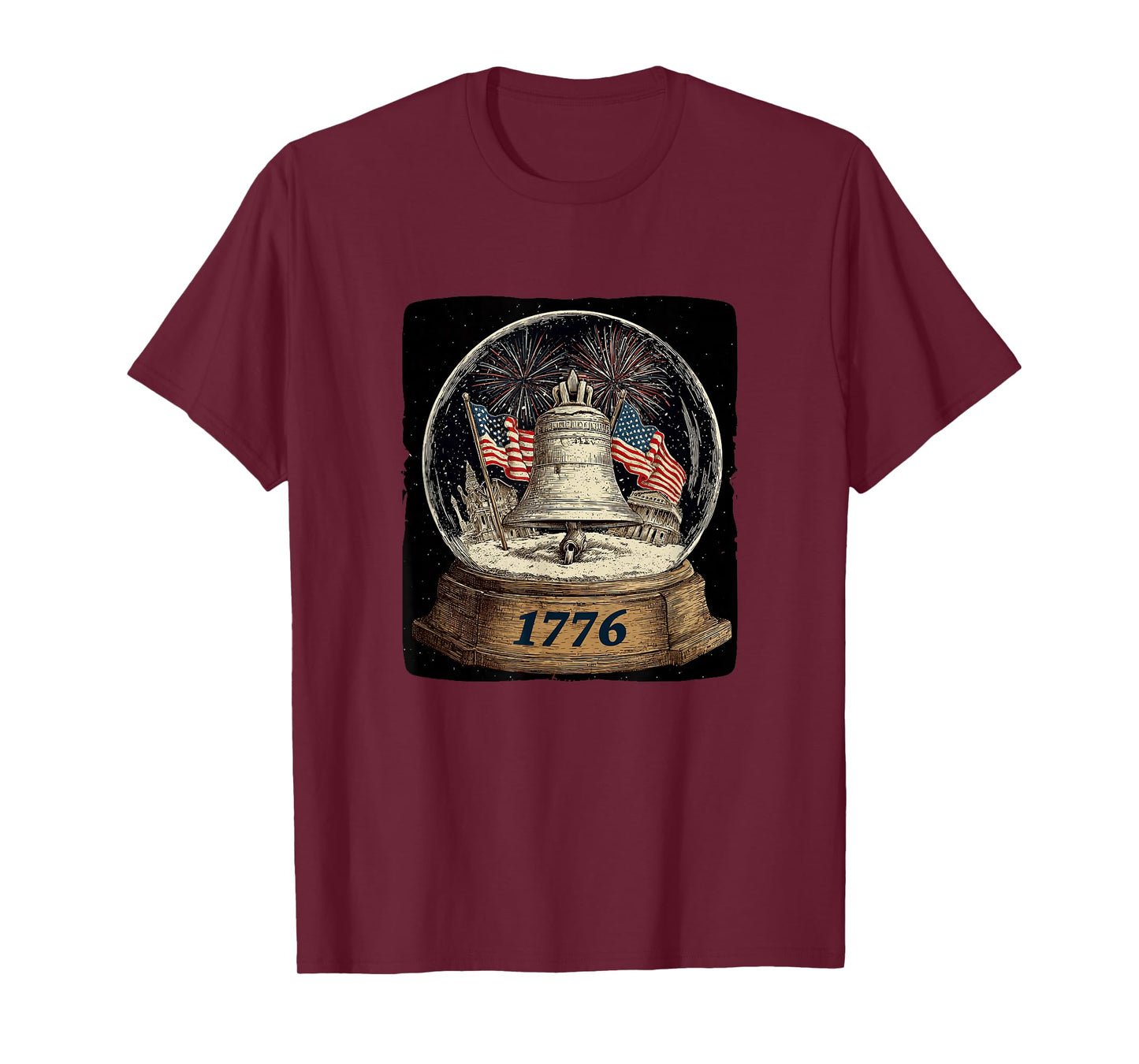 Great Snow Globe in US Style for Boys and Girls T-Shirt