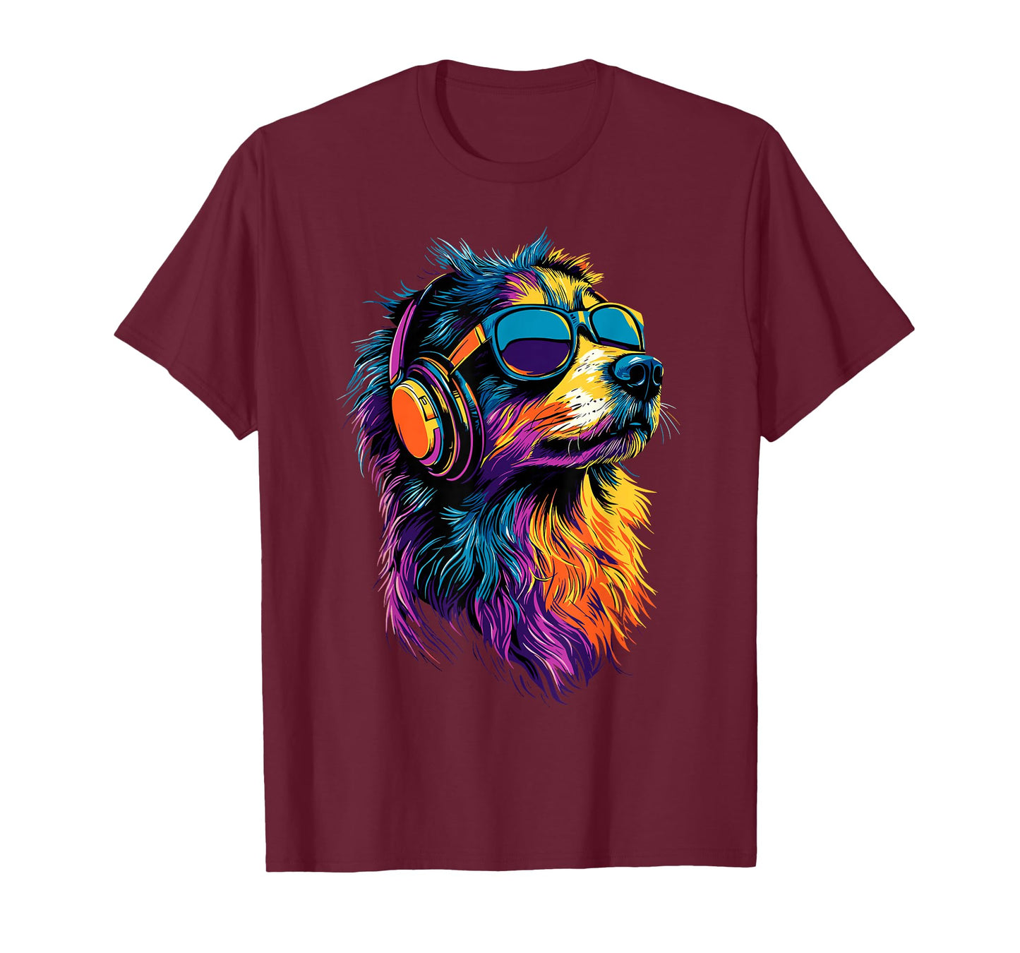 Australian Shepherd Dog with Sunglasses Aussie Shepherds T-Shirt