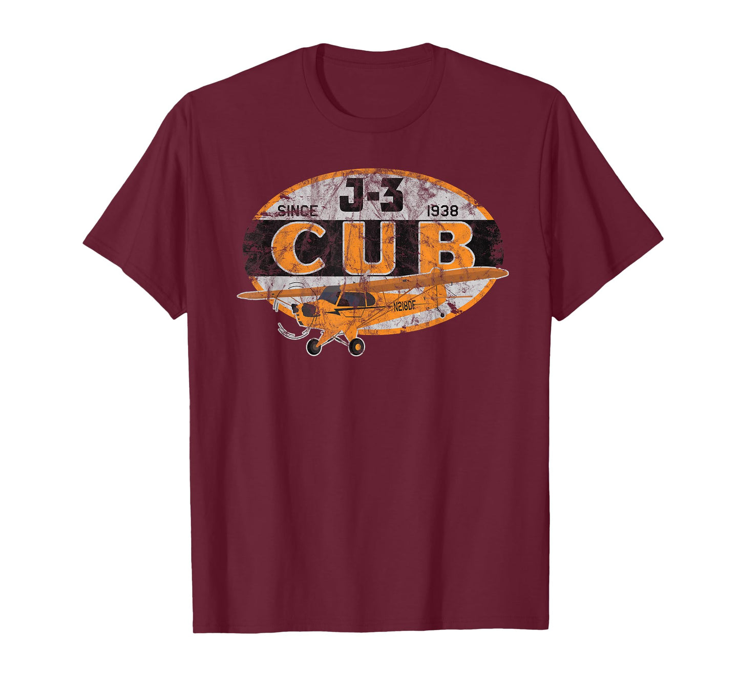 J-3 Cub "Since 1938" Classic Airplane Vintage Pilot T-Shirt