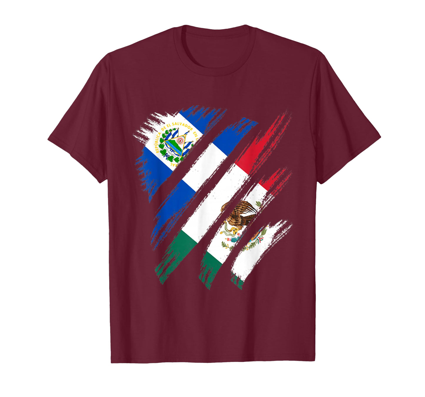 El Salvador Flag Mexico Grown Patriot Country Stripes T-Shirt