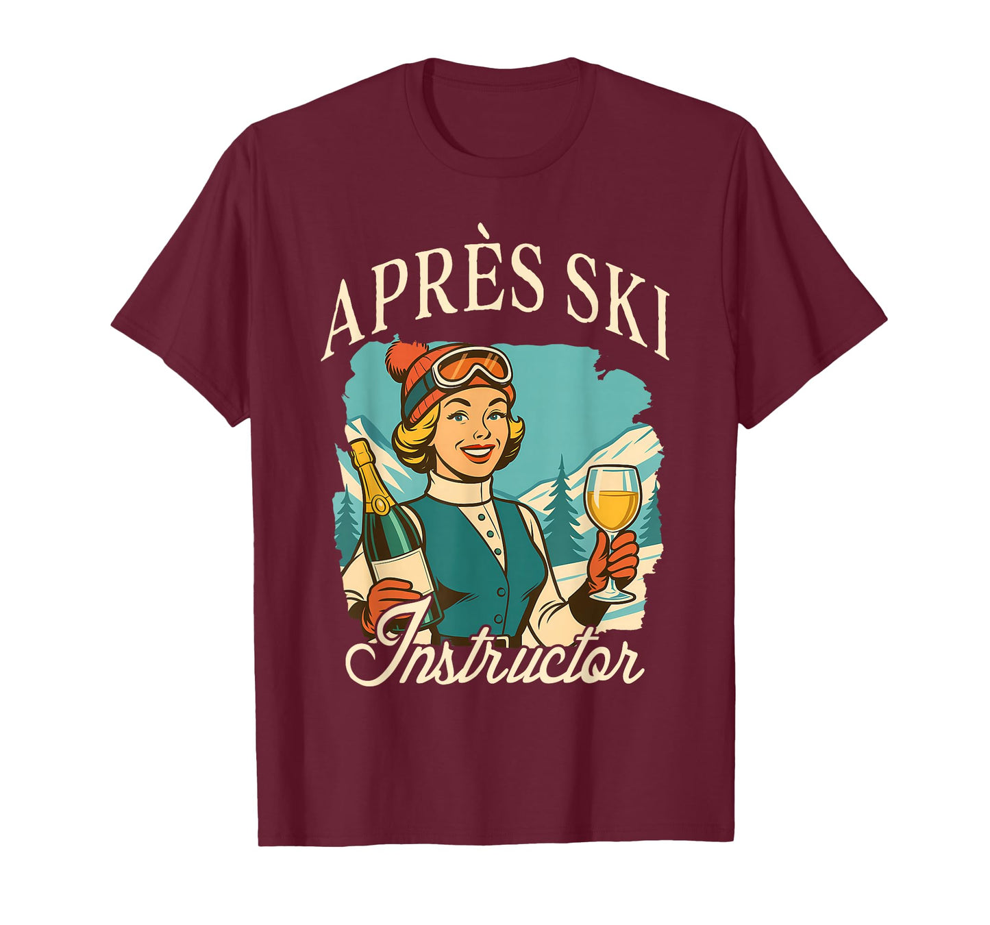 Skiing Lover Apres Ski Queen Ski Trip Apres Ski Instructor T-Shirt