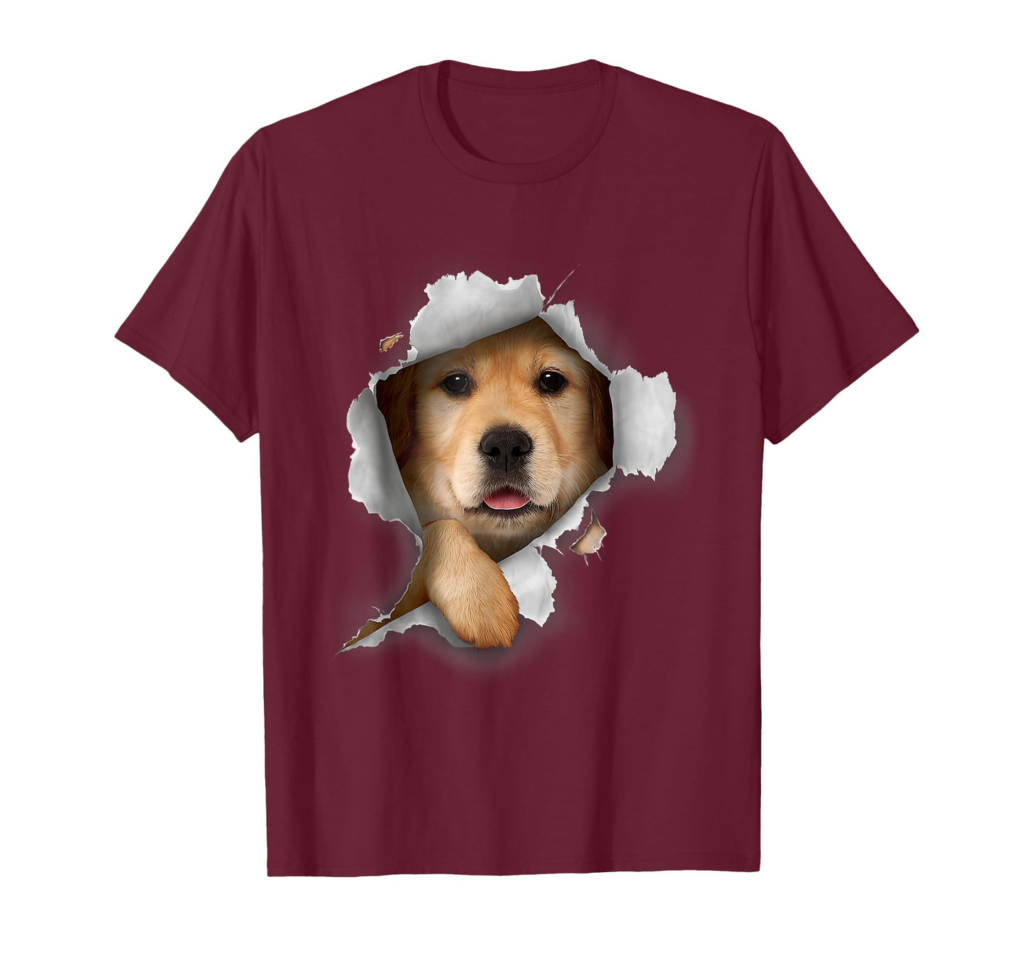 Golden Retrieve Breakout 3D Dog Lover Graphic Funny T-Shirt