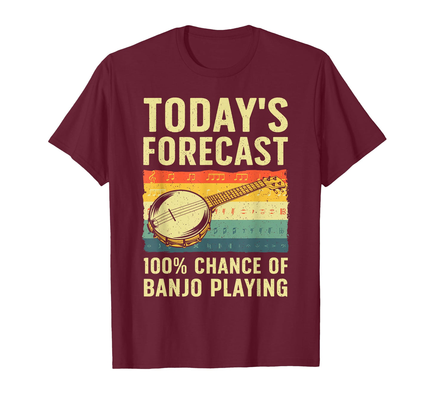 Funny Banjo Art For Men Women Bluegrass Instrument Player T-Shirt