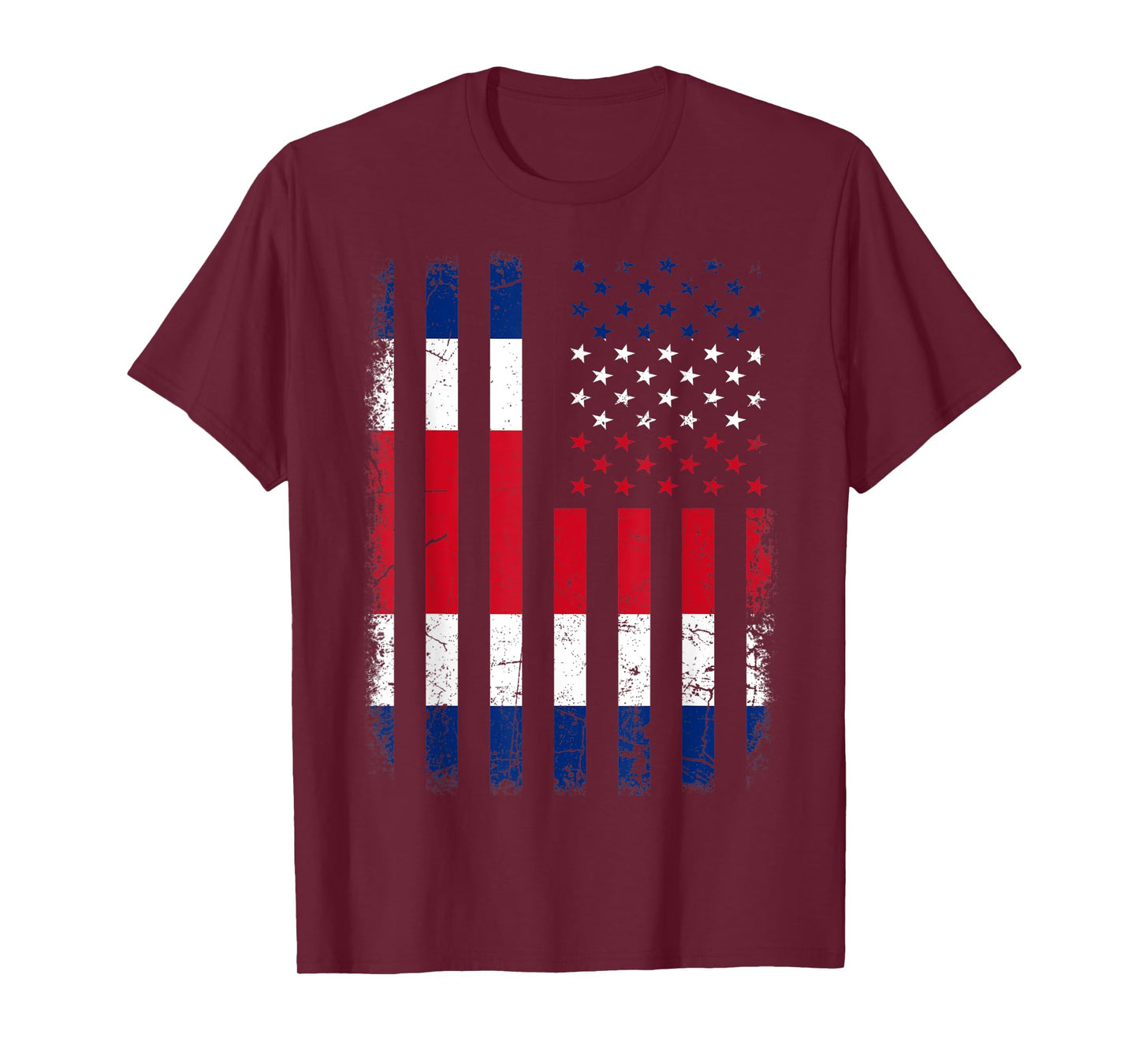 Costa Rican American Flag Costa Rican Roots Costa Rica T-Shirt