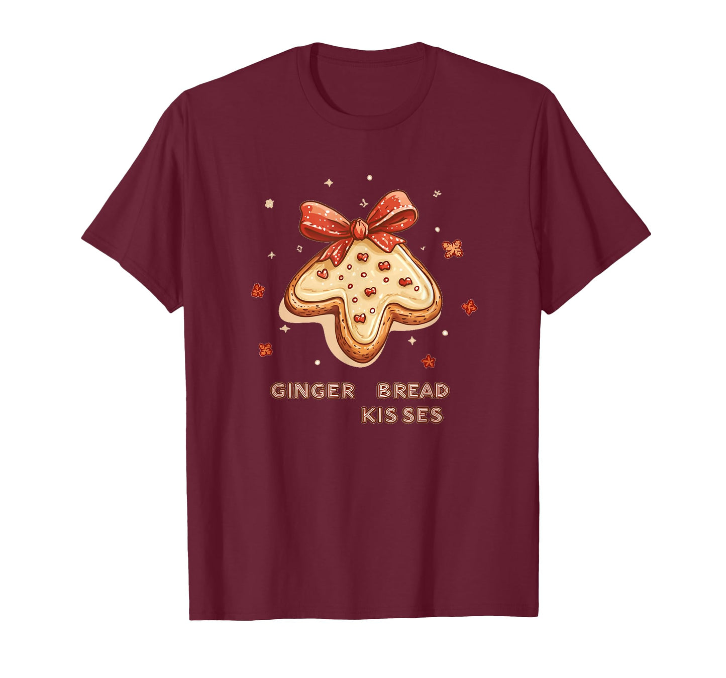 Nice Gingerbread Fun with Kisses for Christmas T-Shirt