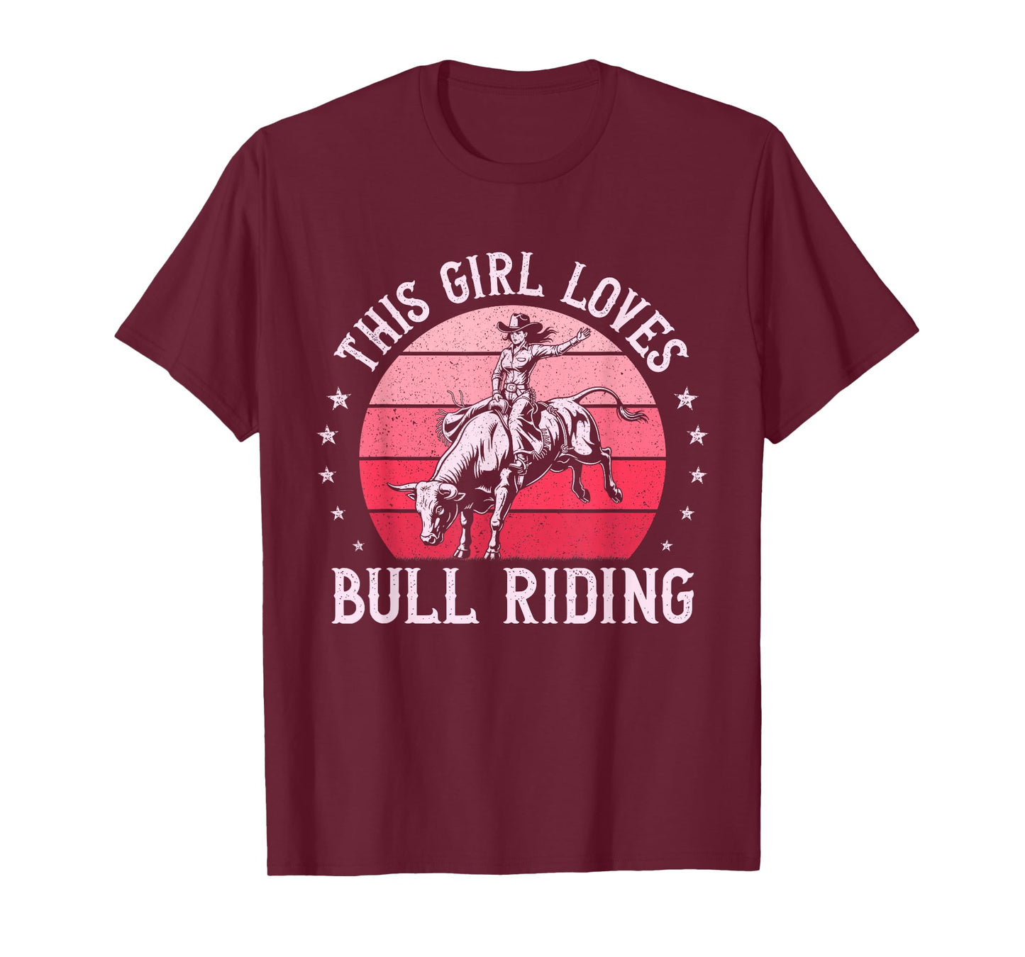 This Girl Loves Bull Riding Rodeo Cowgirl Bull Rider Vintage T-Shirt