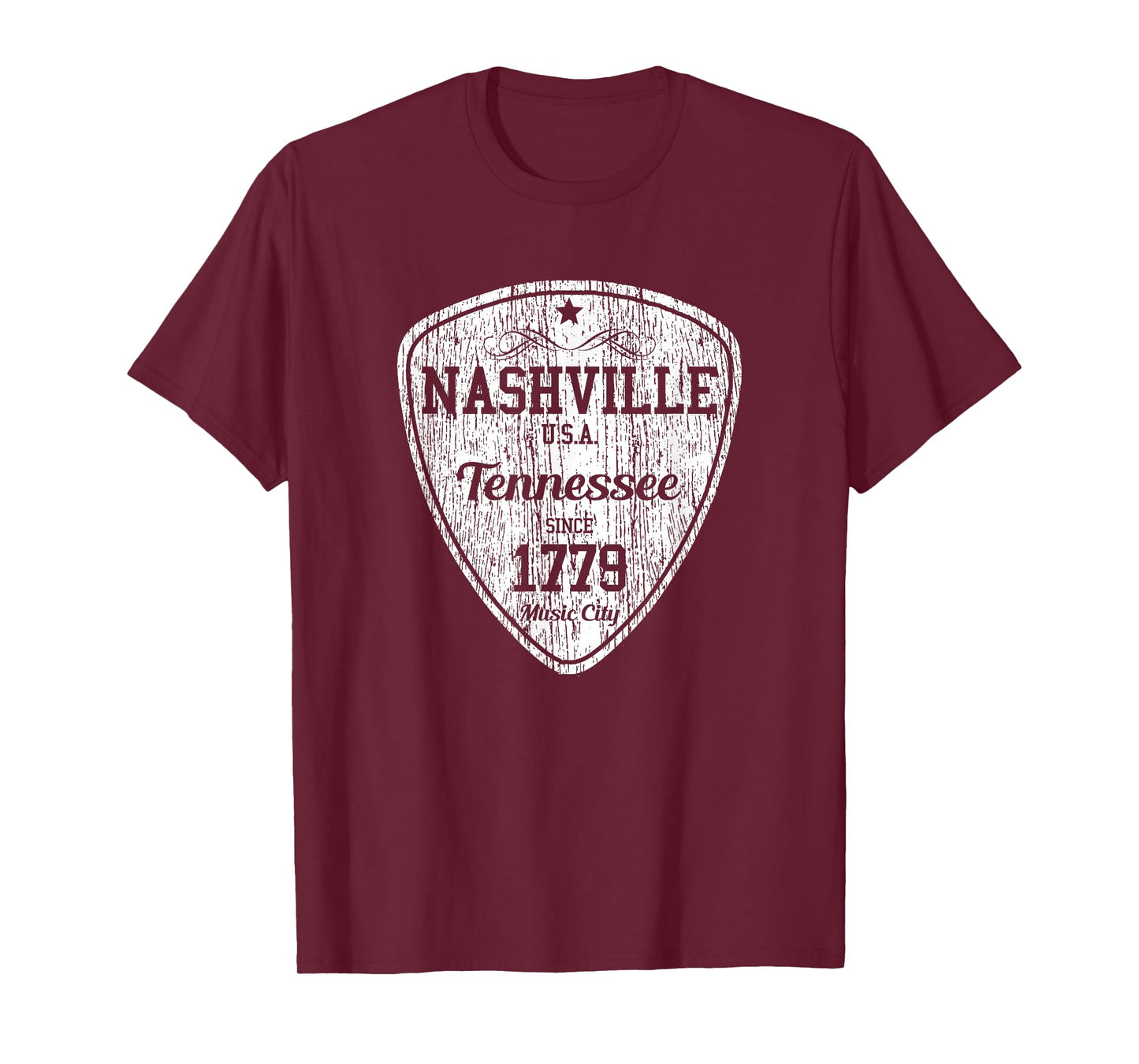 Nashville Country Music City Guitar Pick Gift T-Shirt