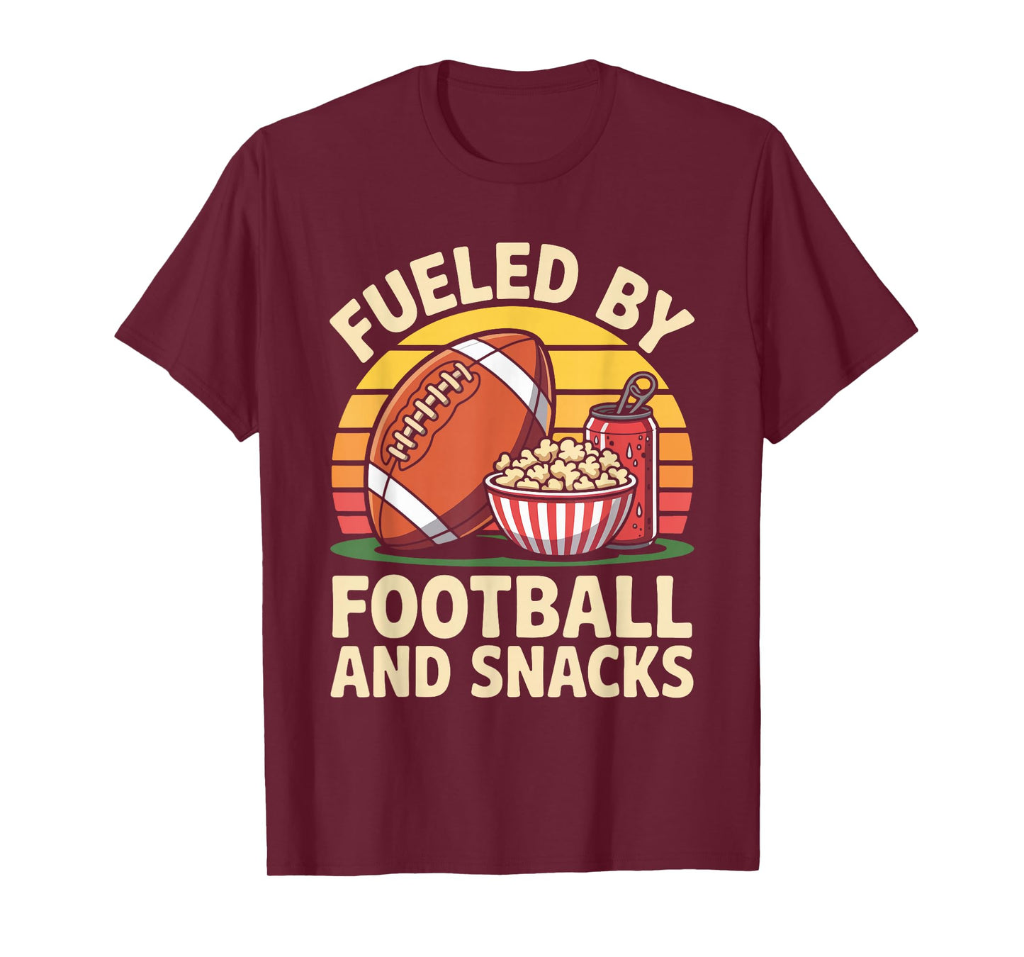 Fueled by Football and Snacks Fun Design T-Shirt
