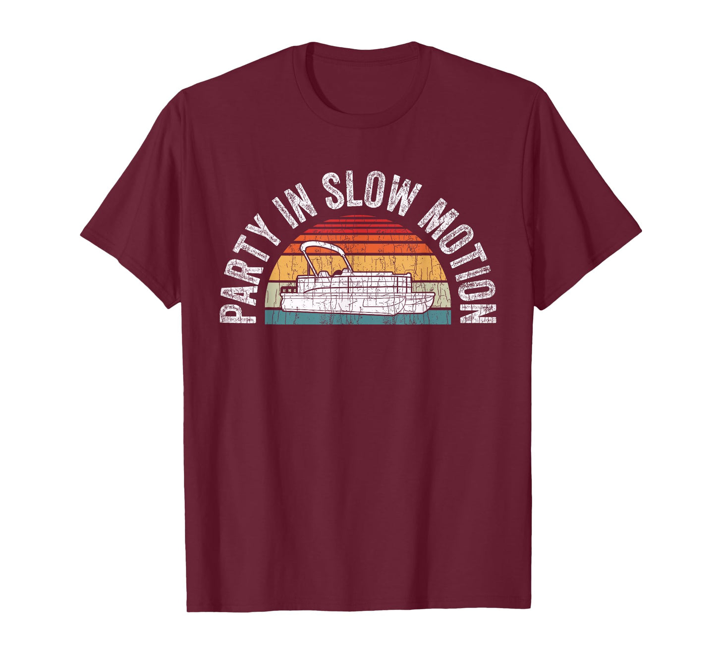 Best Pontoon Captain Shirt Gifts Boat Party in Slow Motion T-Shirt