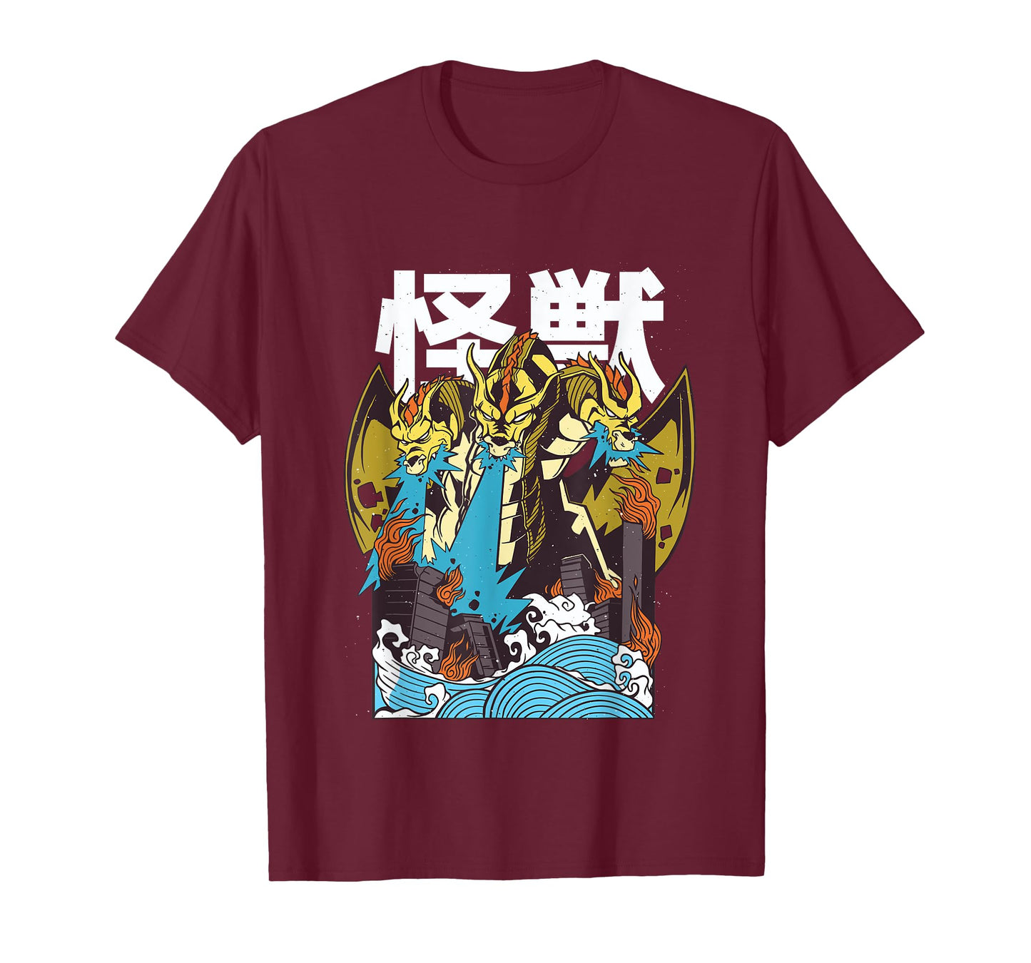 Japanese Kaiju Dragon GHIDORAH with Kanji T-Shirt