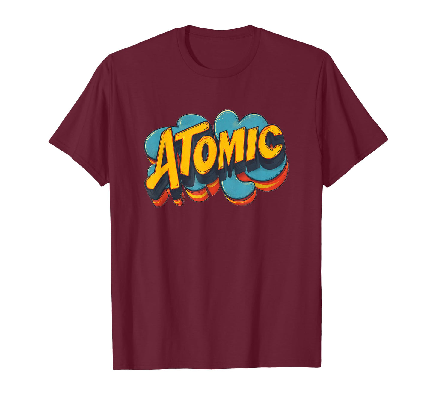 Atomic Colors and Emblem for a Cool Look T-Shirt