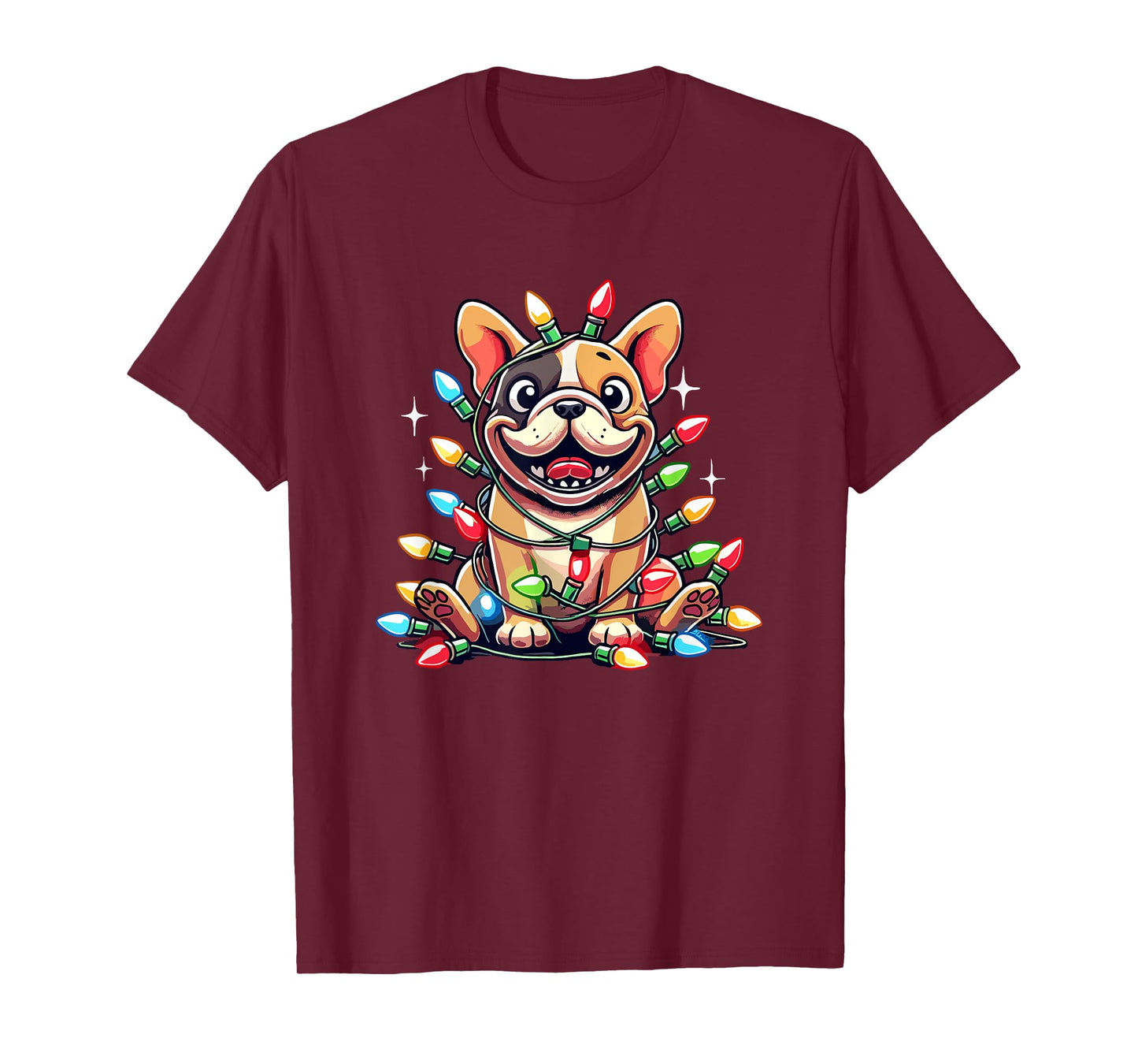 Christmas Lights French Bulldogs Frenchie French Bulldog T-Shirt