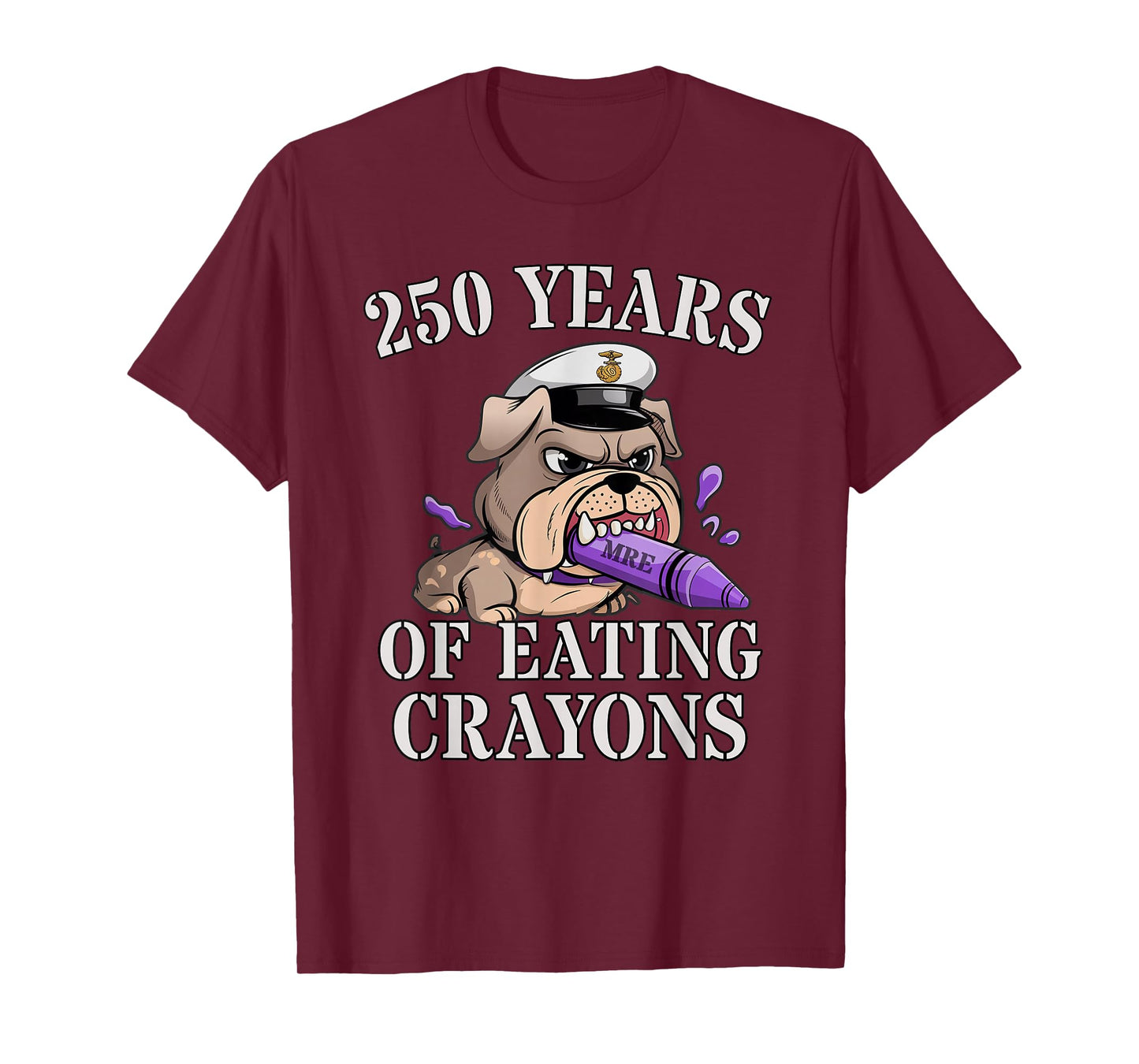 Sarcastic 250 Years of Eating Crayons Jarhead Squad Military T-Shirt