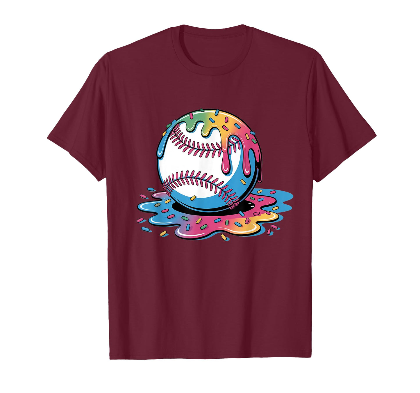 Baseball Ball Ice Cream Drip Youth Boys T-Shirt